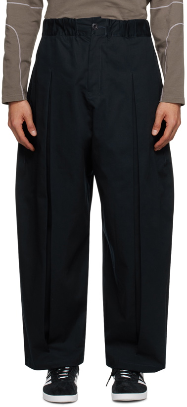 Photo: SAGE NATION Navy Box Pleat Trousers