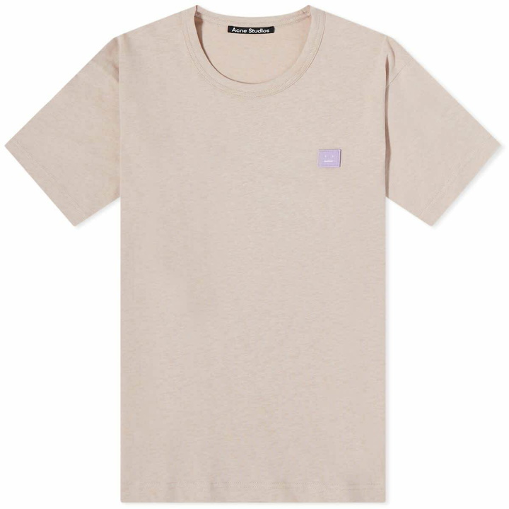 Photo: Acne Studios Nash Face T-Shirt in Violet Pink Melange