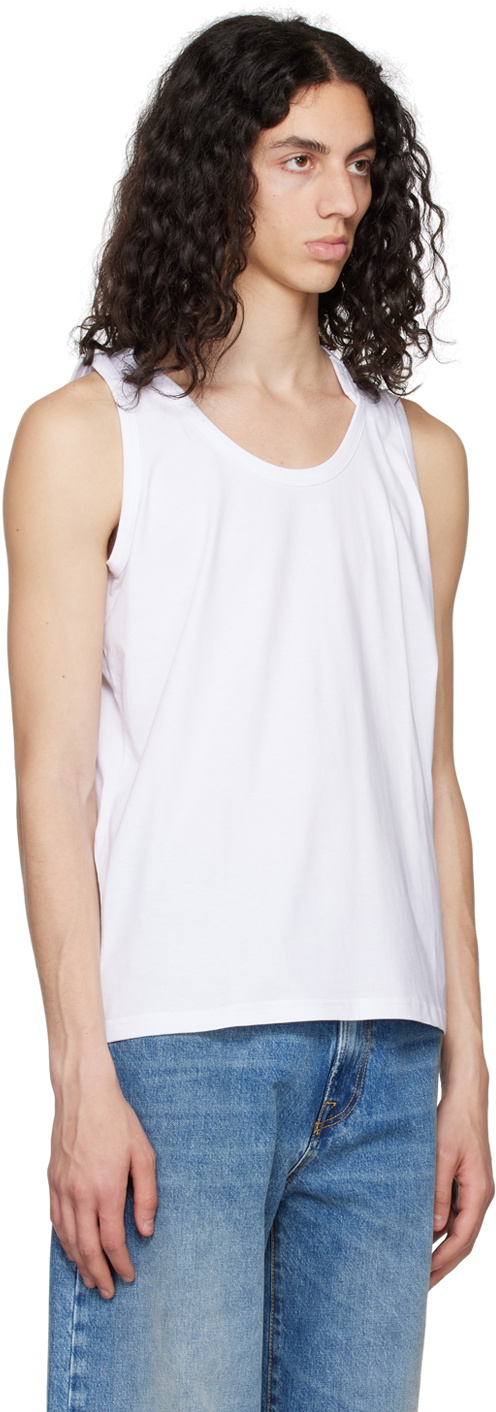 Marina Yee White Deconstructed Tank Top
