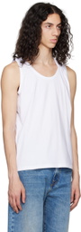 Marina Yee White Deconstructed Tank Top