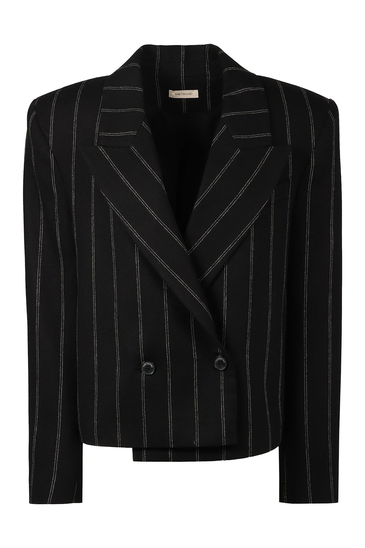 ジャケット THE MANNEI Women Outer BERTBLAZER PINSTRIPE Black The Mannei Bert pinstripe wool blazer The Mannei