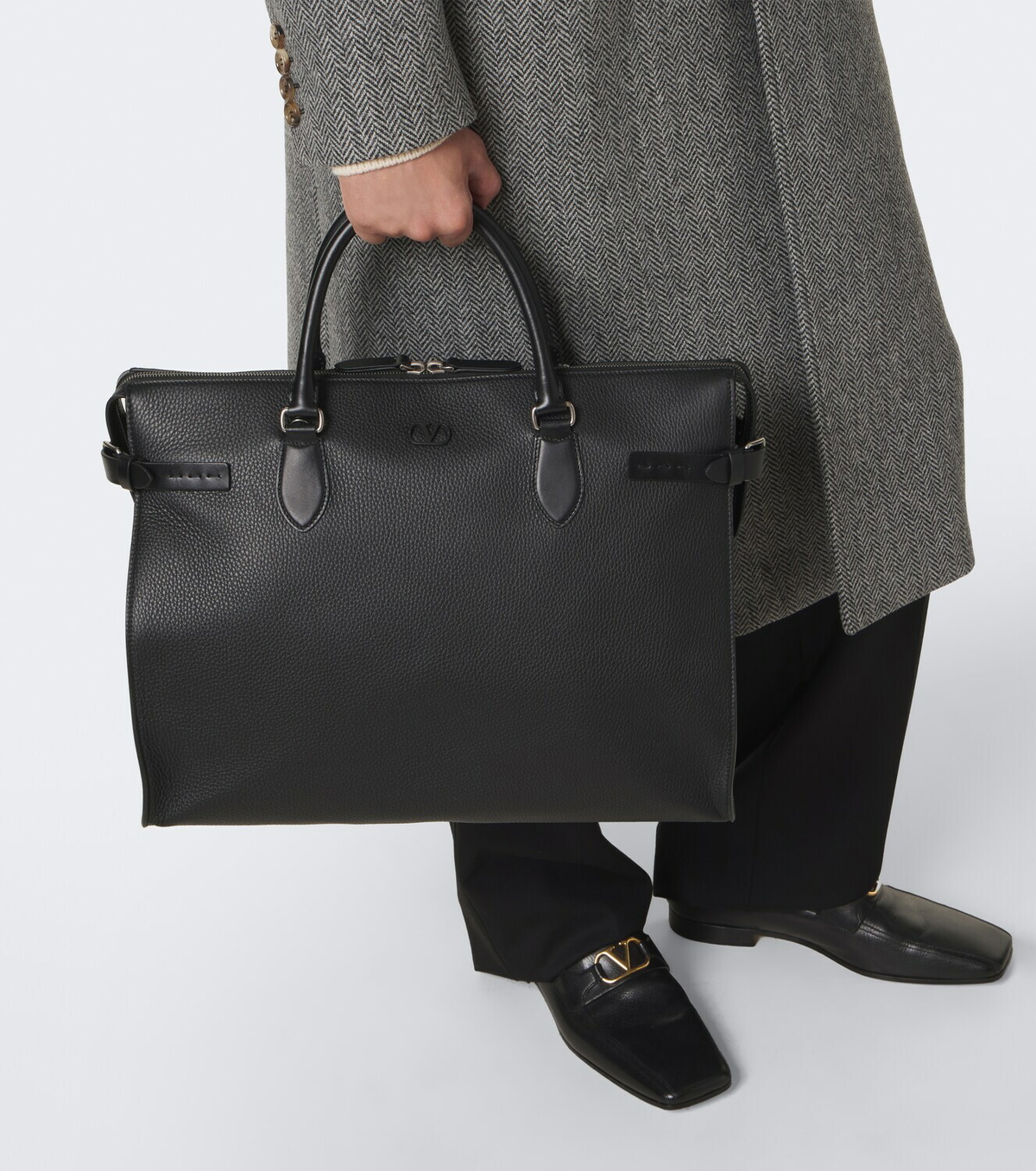 Valentino Garavani VLogo leather briefcase