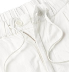 Story Mfg. - Wide-Leg Printed Organic Cotton Drawstring Shorts - White