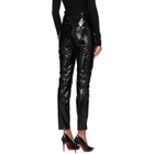 Unravel Black Vinyl Lace-Up Trousers