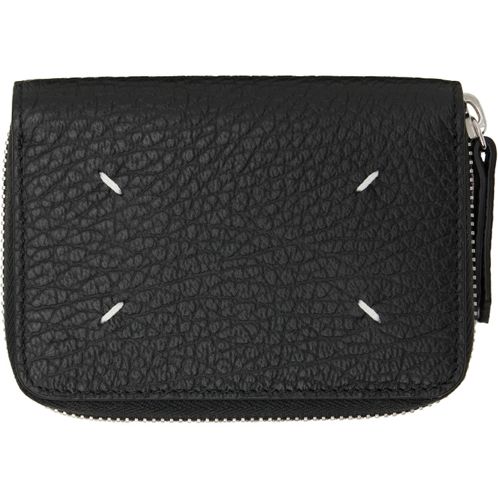 Photo: Maison Margiela Black Four Stitches Zip Wallet