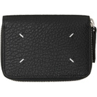 Maison Margiela Black Four Stitches Zip Wallet