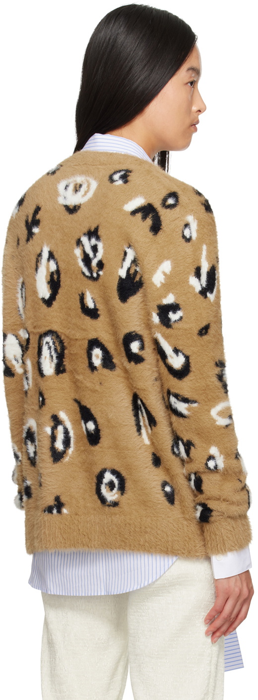 Charles Jeffrey LOVERBOY Brown Fluffy Label Cardigan