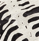KAPITAL - Embroidered Padded Cotton-Velvet Bomber Jacket - Black