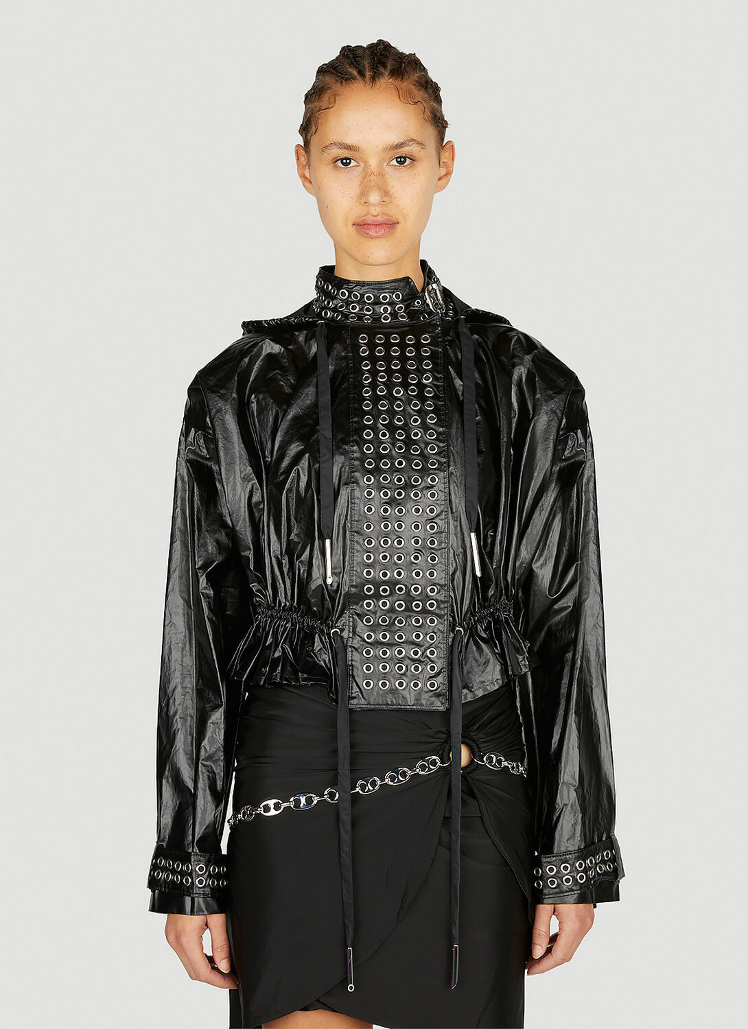 Rabanne Eyelet Biker Jacket