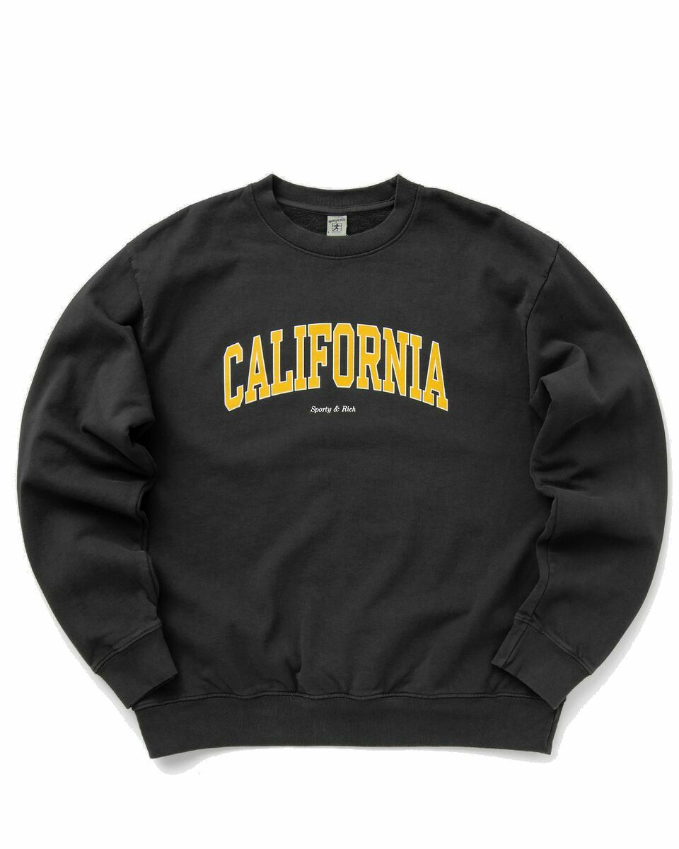 Photo: Sporty & Rich California Crewneck Faded Black - Mens - Sweatshirts