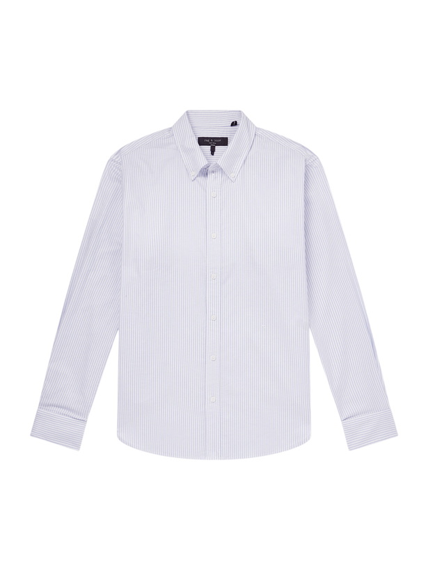 Photo: Rag & Bone - Button-Down Collar Cotton-Poplin Shirt - Blue