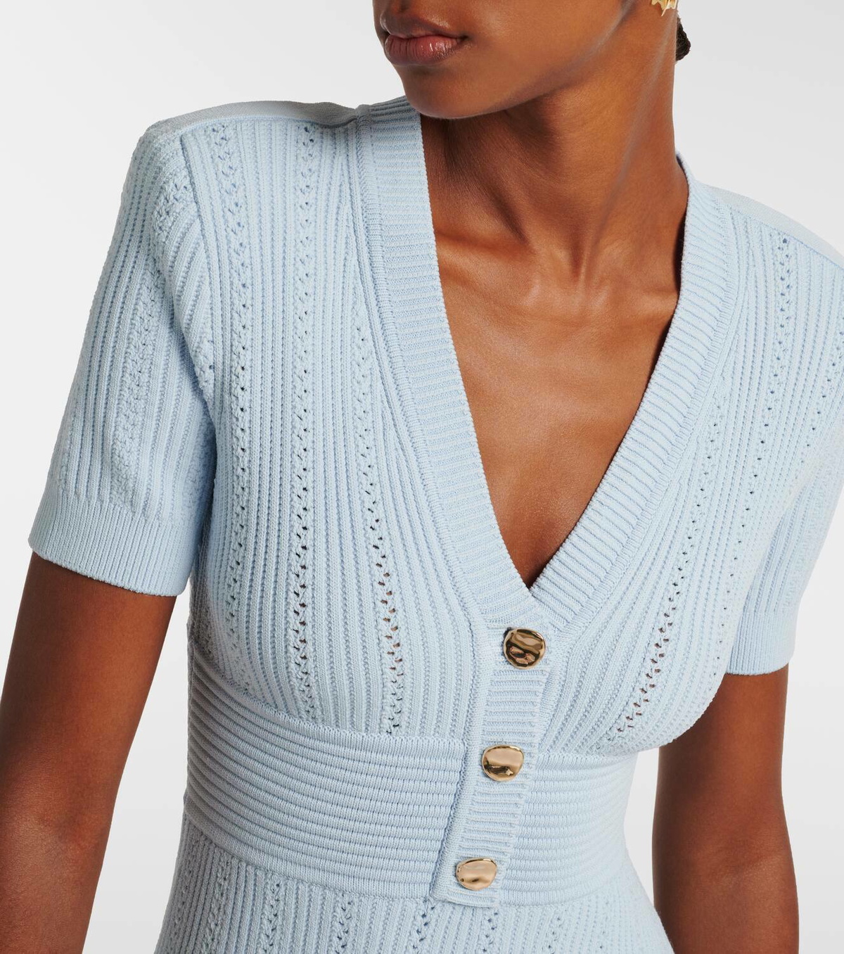 Self-Portrait Pointelle midi dress Self-Portrait