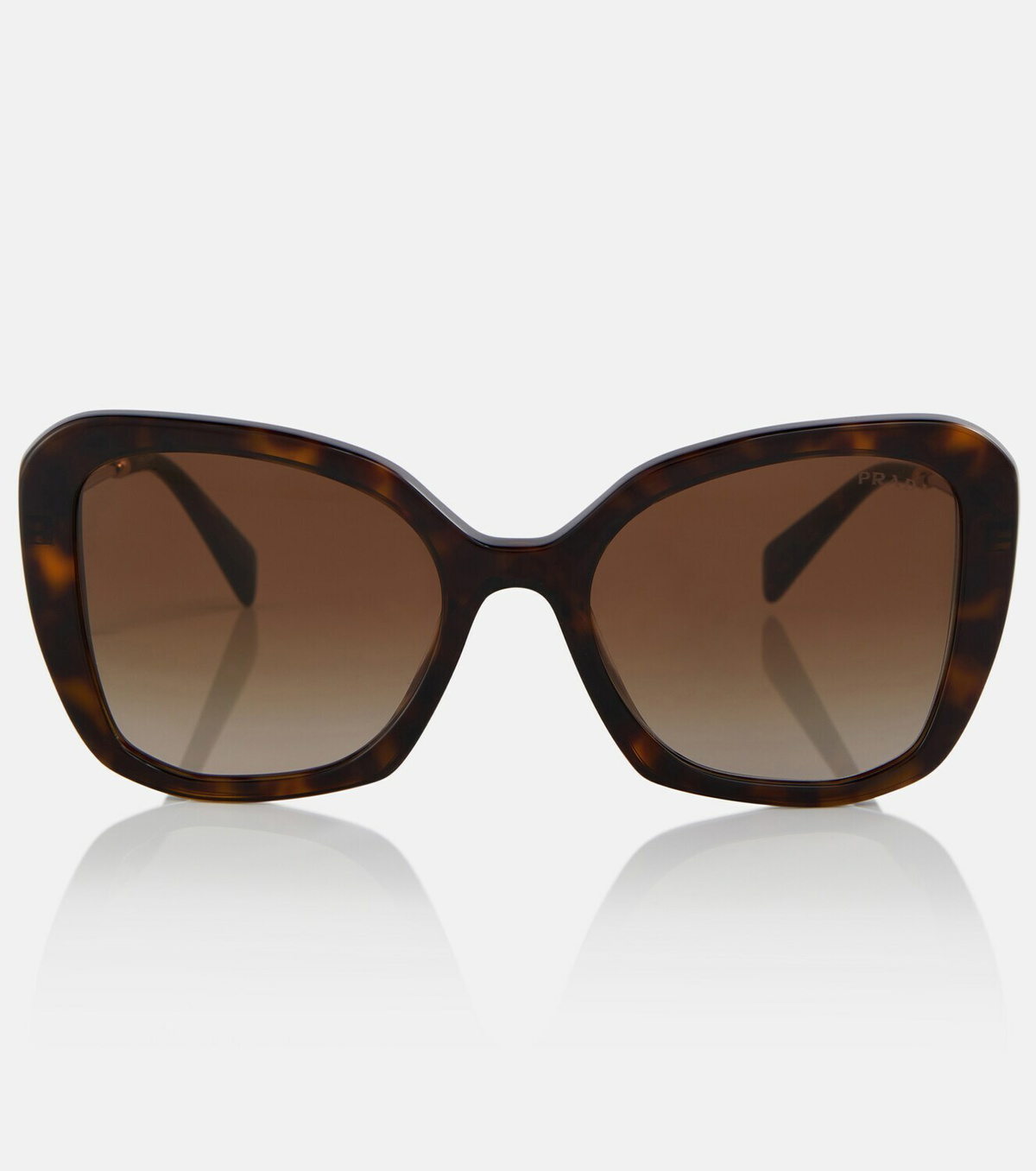 Prada oversized black sunglasses with cat-eye shape and warm brown lenses Prada PR 14WS Sunglasses | LensCrafters main image 2