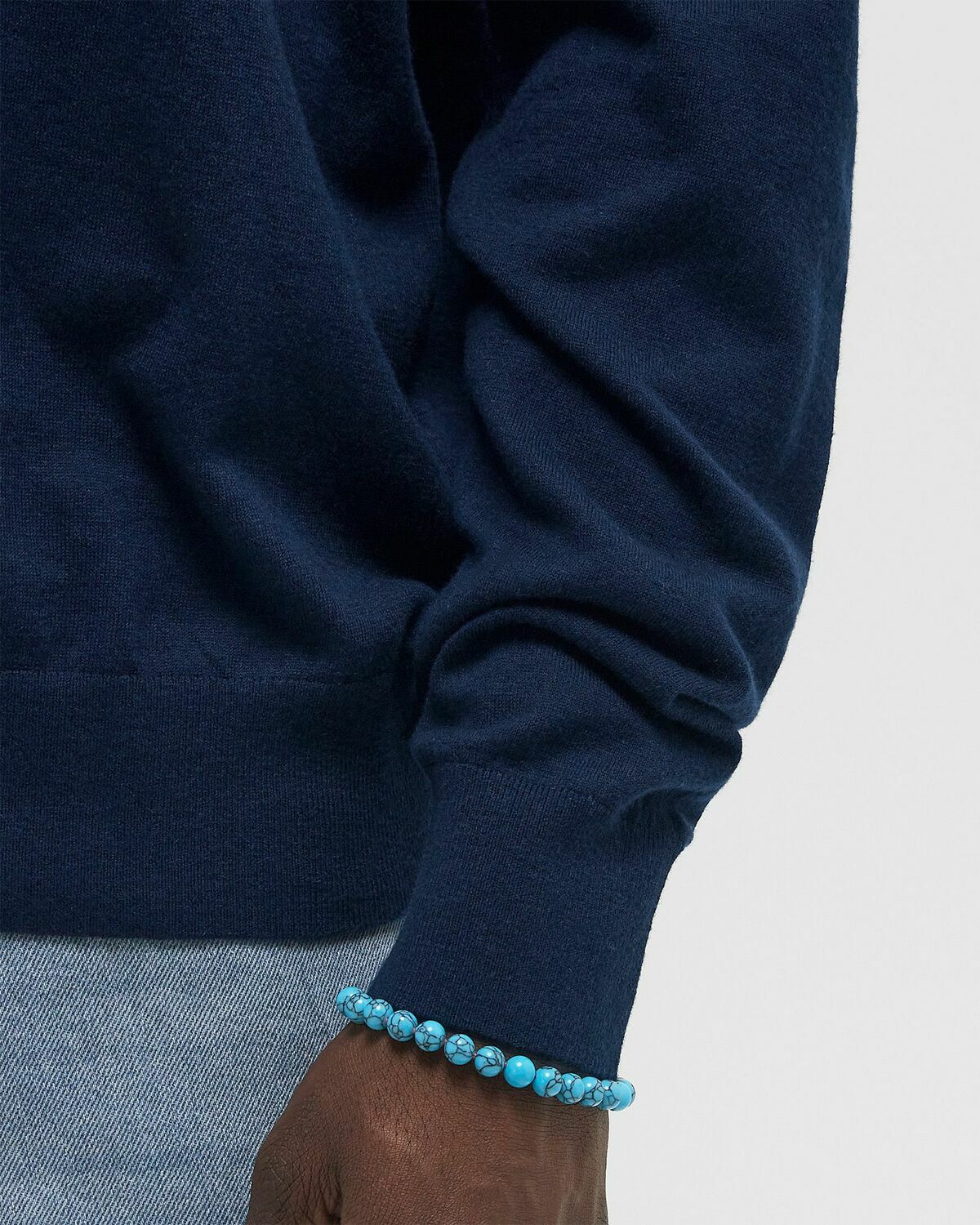 Axel Arigato Atelier Polo Sweater Blue Mens Pullover