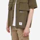 WTAPS Men's Short Sleeve Exp Shirt in Olive Drab