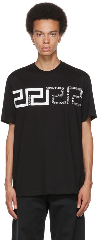 Photo: Versace Black & White Greca T-Shirt