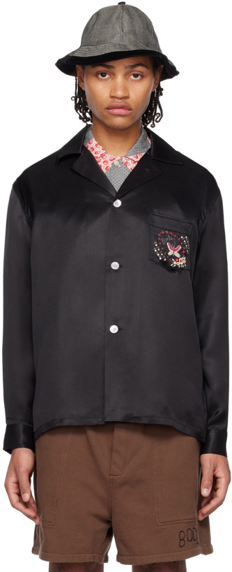 Photo: Bode Black Embroidered Shirt