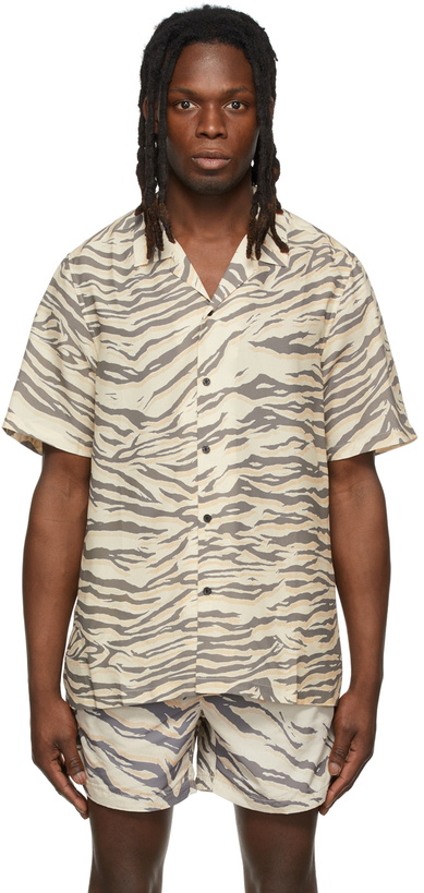 Photo: Ksubi Beige & Grey Tiger Resort Shirt