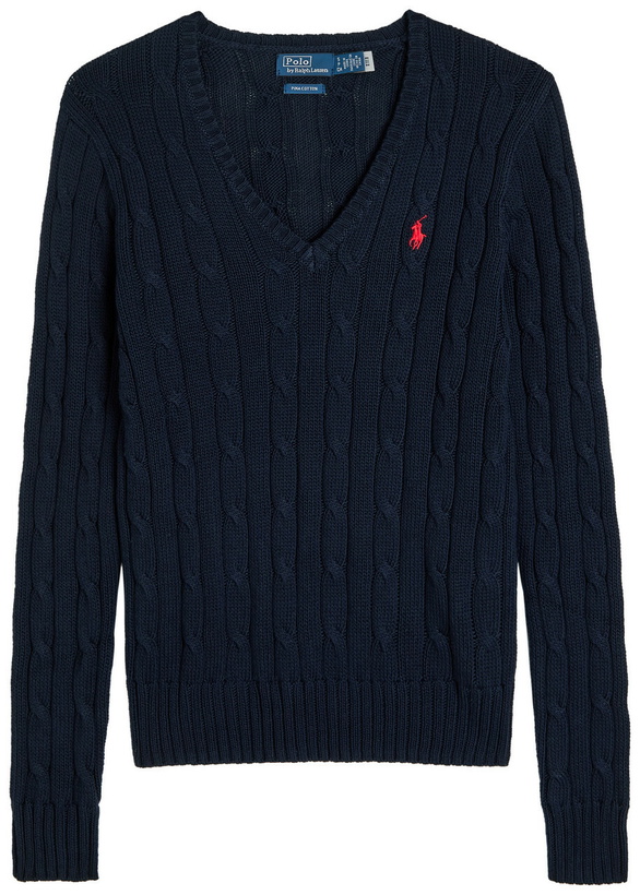 Photo: Polo Ralph Lauren Cable-knit Cotton Jumper Navy