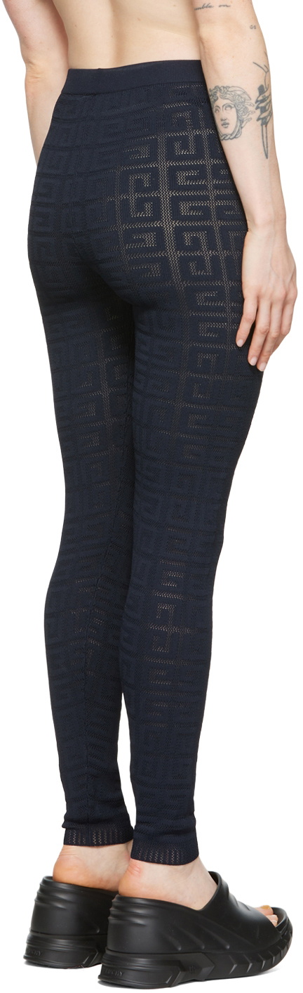 Givenchy Navy Viscose Leggings