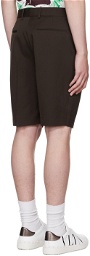 Valentino Brown Wool Shorts