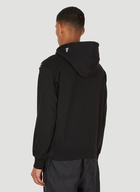 Graphic Print Hooded Sweatshirt in Black