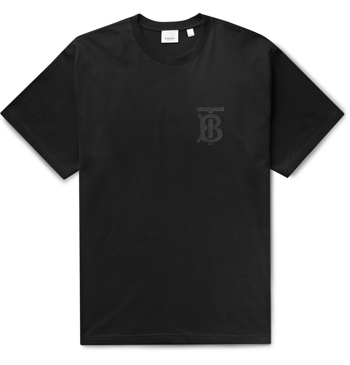 Photo: Burberry - Logo-Appliquéd Cotton-Jersey T-Shirt - Black