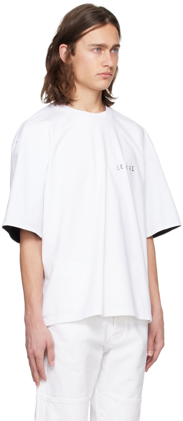 Le PÈRE White Double Sleeve T-Shirt