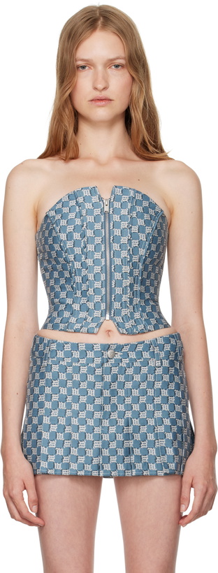 Photo: MISBHV Blue Monogram Corset Top