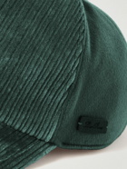Loro Piana - Logo-Appliquéd Cashmere-Trimmed Cotton-Blend Corduroy Baseball Cap - Green