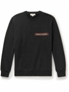 Alexander McQueen - Logo Webbing-Trimmed Cotton-Jersey Sweatshirt - Black
