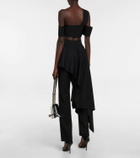 Alexander McQueen One-shoulder jersey bralette