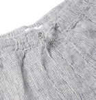 Onia - Noah Striped Linen Drawstring Shorts - Blue