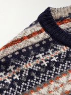 Comme des Garçons HOMME - Shell-Trimmed Fair Isle Wool Sweater - Brown