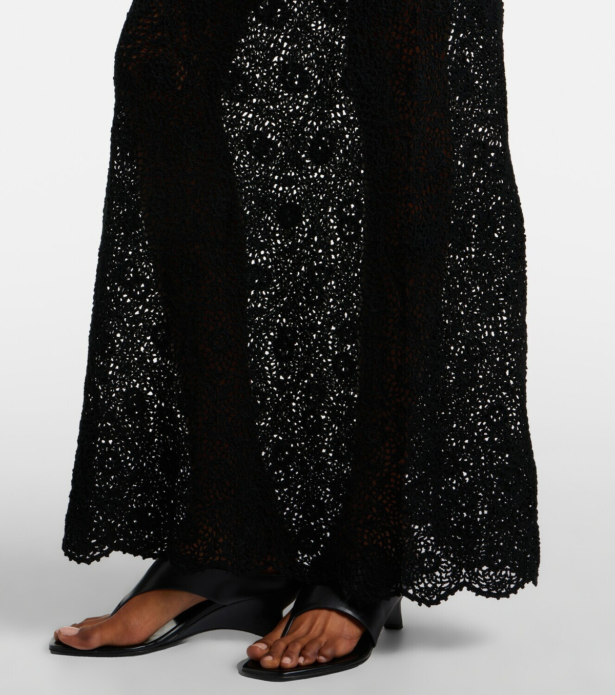 Nili Lotan Nika crochet cotton maxi skirt