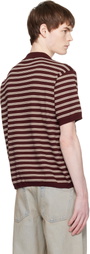 COOR Red Open-Collar Stripe Polo
