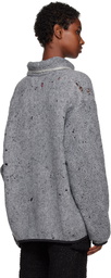 VITELLI Gray Button Sweater