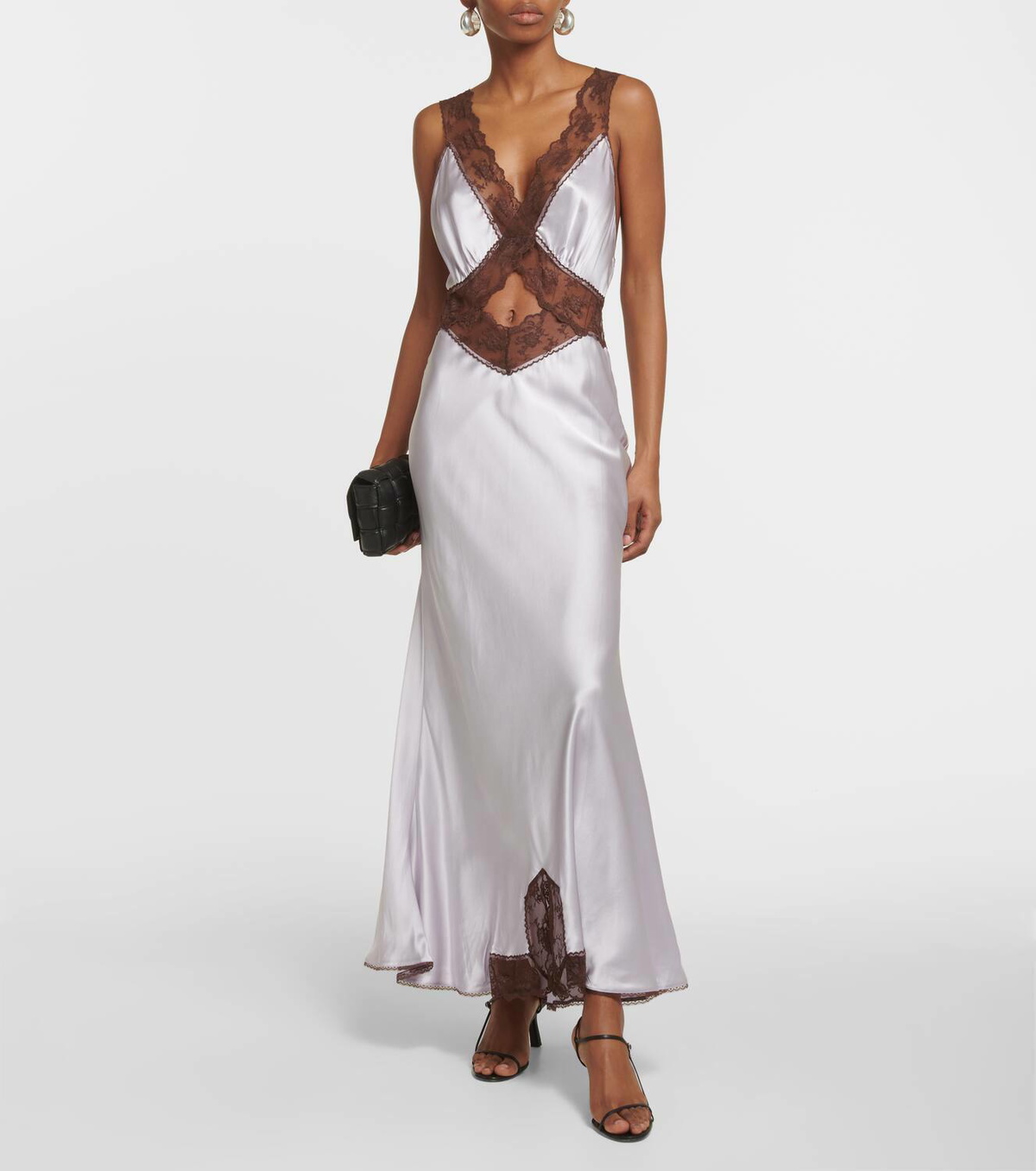 SIR Aries lace-trimmed cutout silk gown SIR.