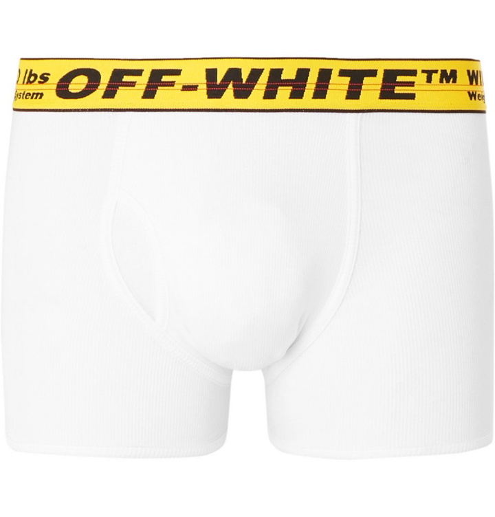 Photo: Off-White - Stretch-Cotton Boxer Briefs - White
