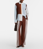 SIR Marais colorblocked silk shirt