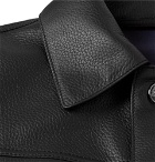 Brioni - Full-Grain Leather Jacket - Men - Navy
