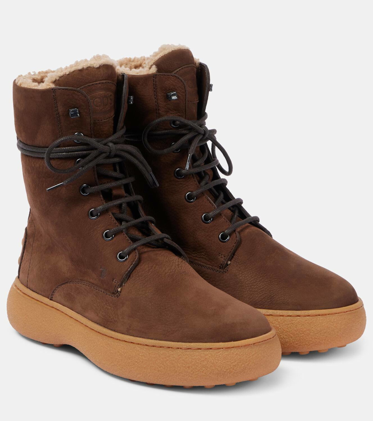 Tod's Gommino leather lace-up boots Tod's