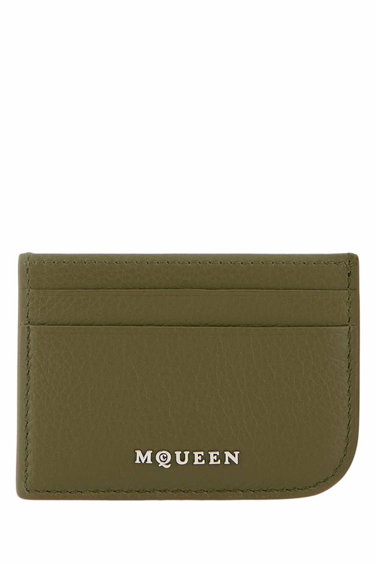 Photo: Alexander McQueen Army Green Leather Card Holder
