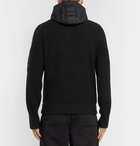 Moncler - Panelled Wool-Blend and Quilted Shell Hooded Down Jacket - Men - Black