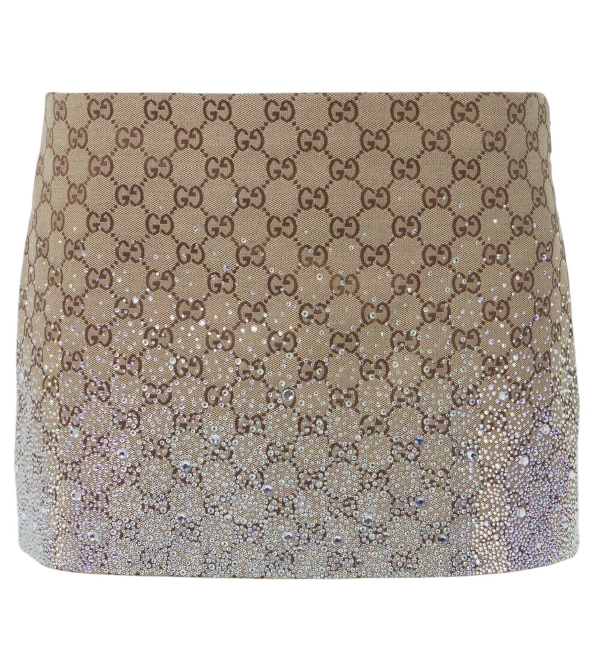 【関税＆送料込み】Gucci Gg Monogram Miniskirt Embroidered GG canvas mini skirt in camel and brown | GUCCI® US