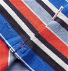 Orlebar Brown - Sammy Striped Cotton and Linen-Blend T-Shirt - Blue
