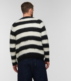 Undercover - Striped mohair and wool blend sweater