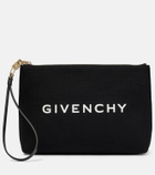 Givenchy - Logo cotton-blend canvas clutch