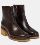 Lemaire Piped leather ankle boots