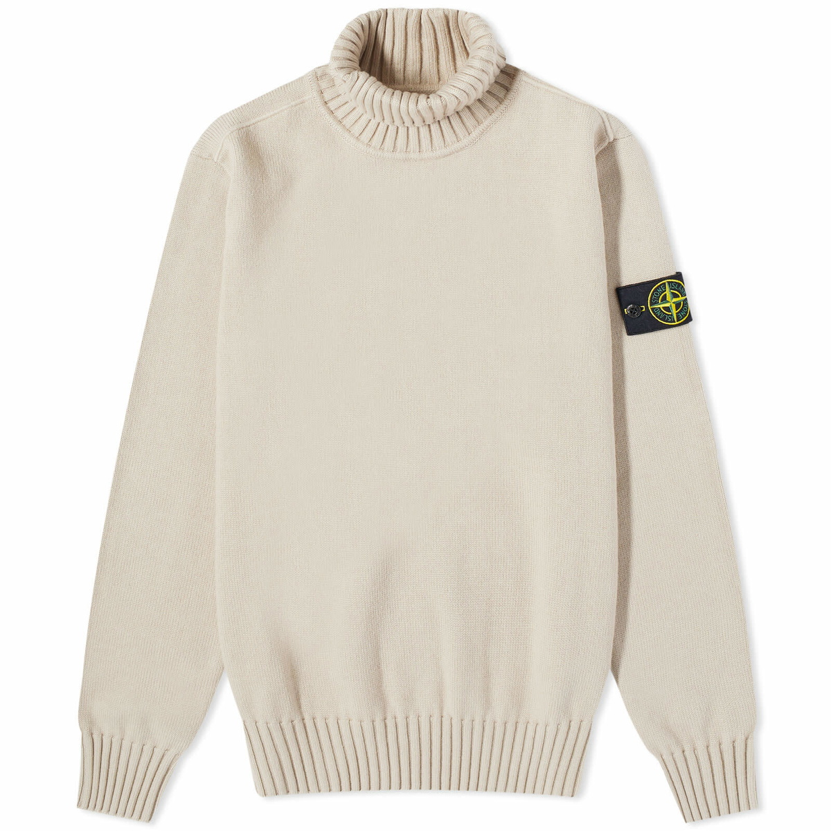 Stone Island Logo Patch Turtleneck Jumper